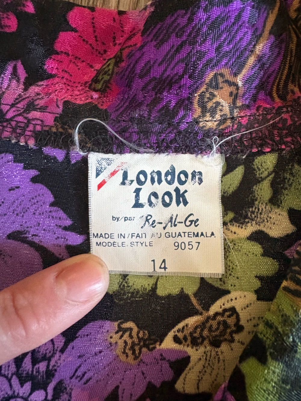 Vintage 80s London Look Floral Button-Up Blouse Size 14 - Picture 7 of 8